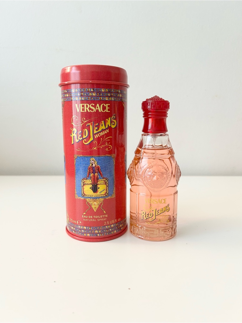🌸VERSACE Red Jeans EDT Spray 75 mL